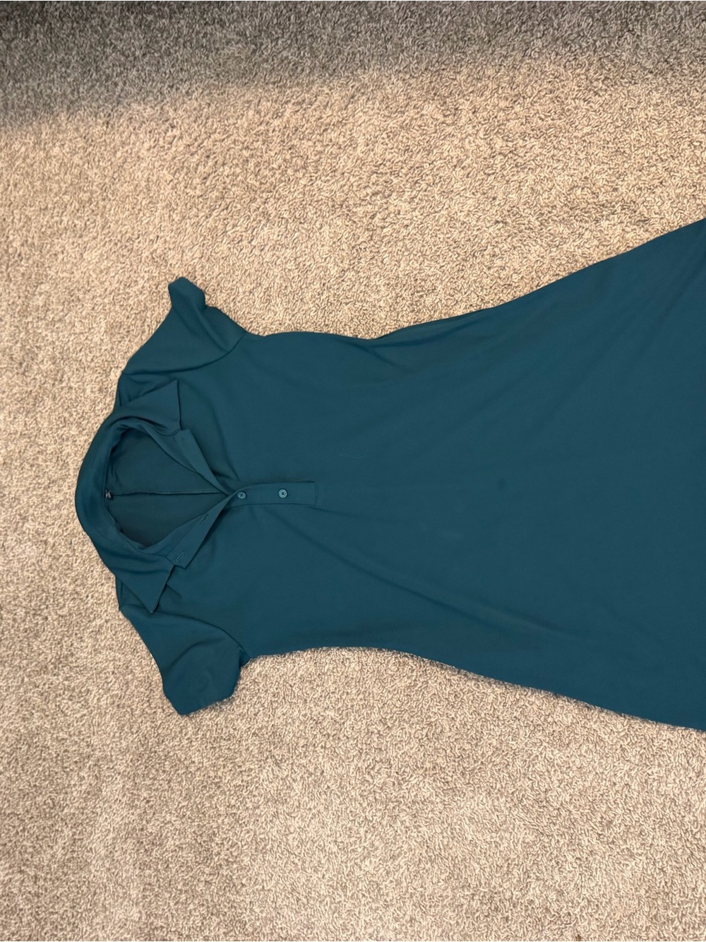 Uniqlo Teal Polo Short Sleeve Dress